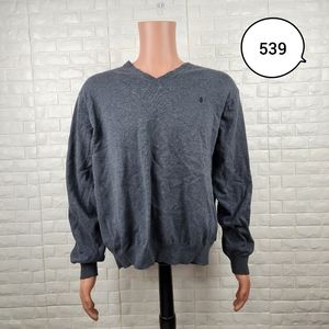 izod mens xl gray vneck sweater